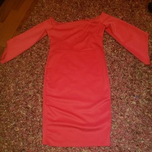 Red Off Shoulder Dress